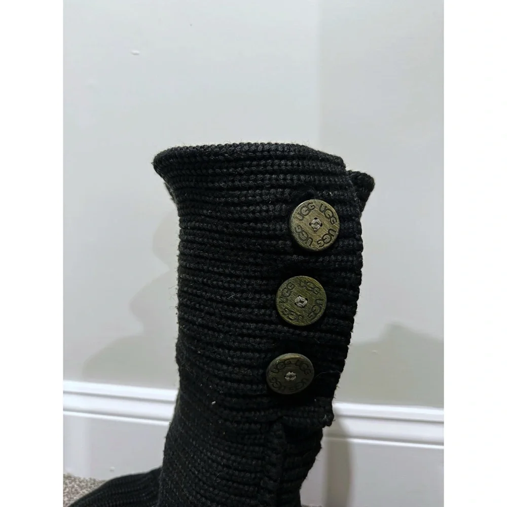 Ugg Classic Cardy Knit Tall Boots in Black